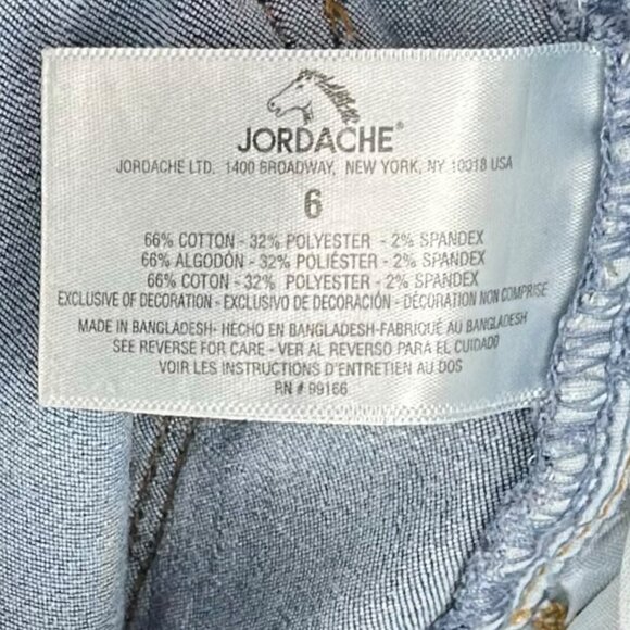 Jordache Mid Rise Skinny Jeans Light Blue Wash Womens Size 6 Stretch - Picture 10 of 12